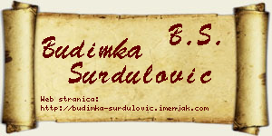 Budimka Surdulović vizit kartica
